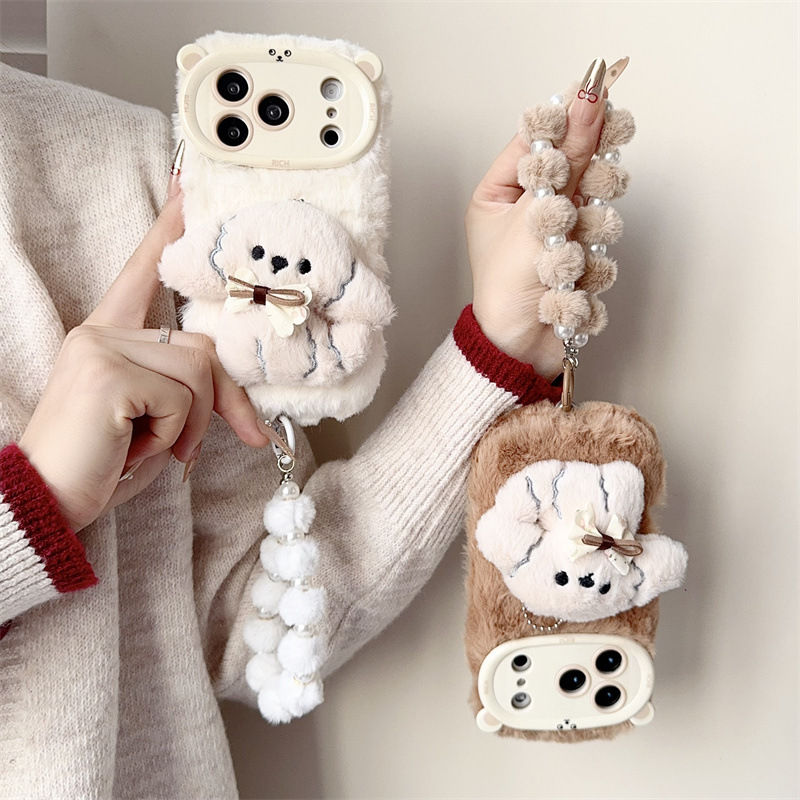 3D Cartoon Bowknot Puppy Warm  - Apple Iphone 16 评论和价格