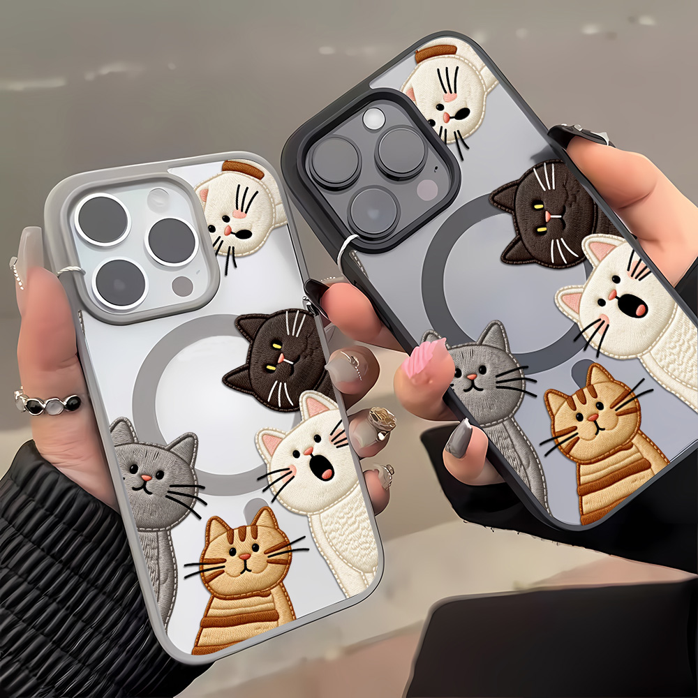Cute Faux Embroidery Cat Phone - Apple Iphone 16 评论和价格